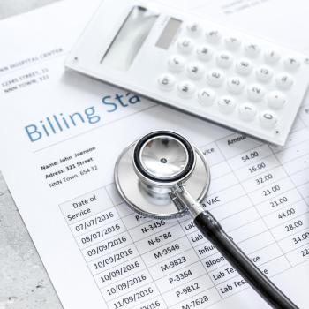 stethoscope, calculator, and billing for treatment